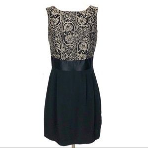 Nanette Lepore Black & Gold Cocktail Dress